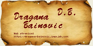 Dragana Bainović vizit kartica